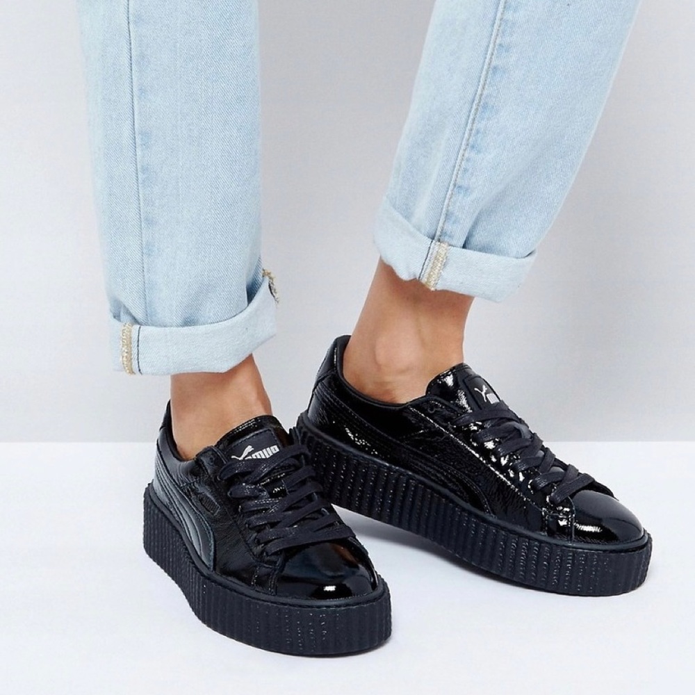 {FENTY PUMA} Creeper Wrinkled  Patent Leather